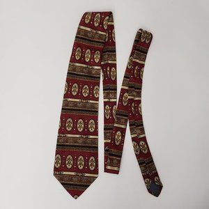 Barbara Blank New York Mens All Silk Tie Necktie Museum Art Medallion Oval Print